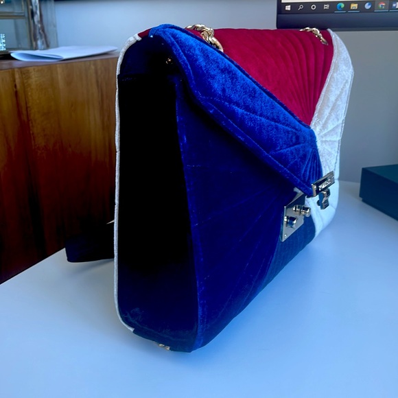 Pomikaki Italian Velvet Handbag in Multicolor - Picture 6 of 6